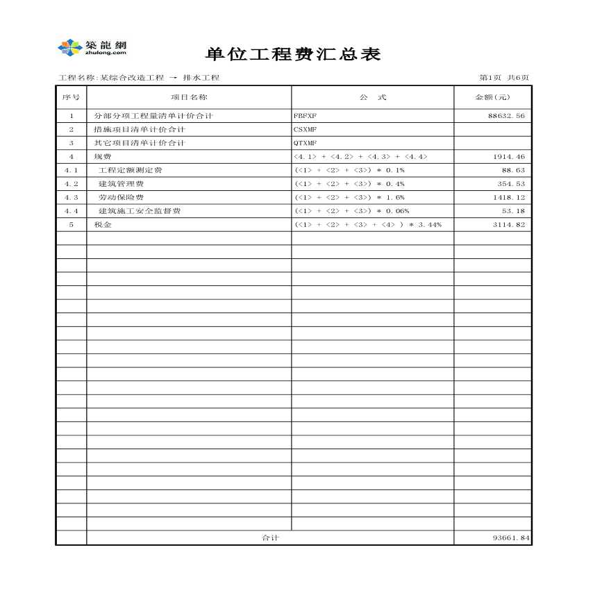 [江苏]某小区改造工程决算书（管道、道路、园林、土建）-图一