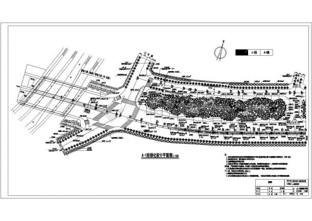 深圳大道园林绿化全套施工图.共二十五张（甲级设计院设计）-图一