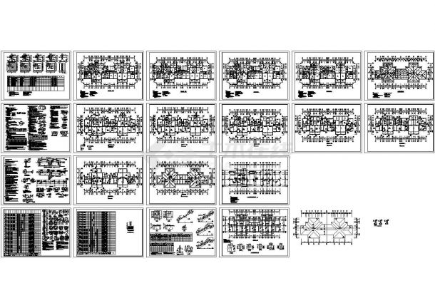 多层住宅框架结构设计施工图（CAD图，含设计说明，20张）-图一