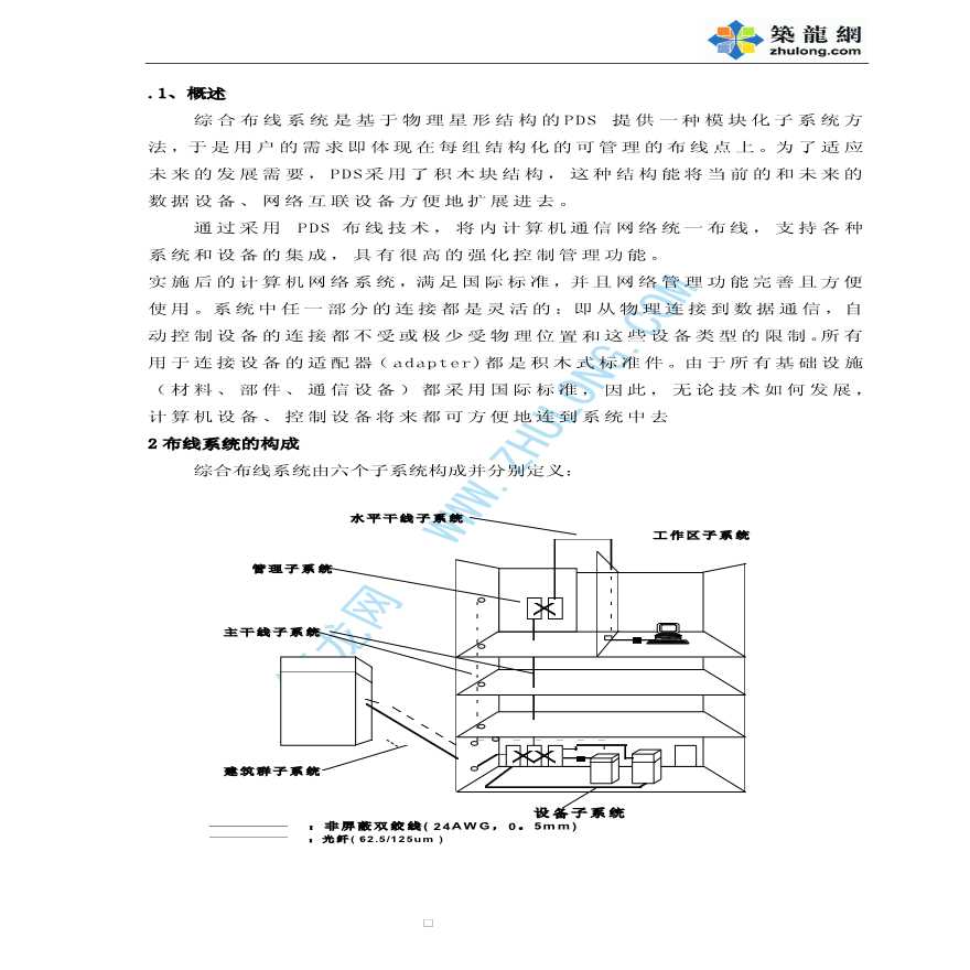 综合布线系统实施方案-图一