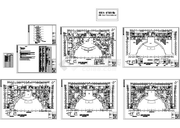 5层医院门急诊楼电气系统设计施工cad图纸，共七张-图二