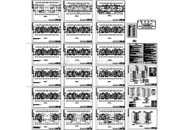 六层住宅建筑电气全套图纸（CAD，22张图纸）-图一