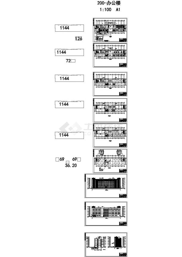 惠州市五层办公楼混凝土框架结构施工图（含建筑设计说明 甲级设计院设计）-图一
