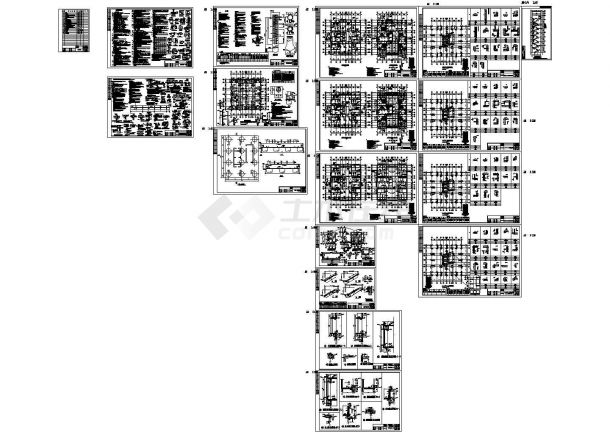 17层剪力墙住宅结构施工CAD图（钻孔灌注桩）-图一