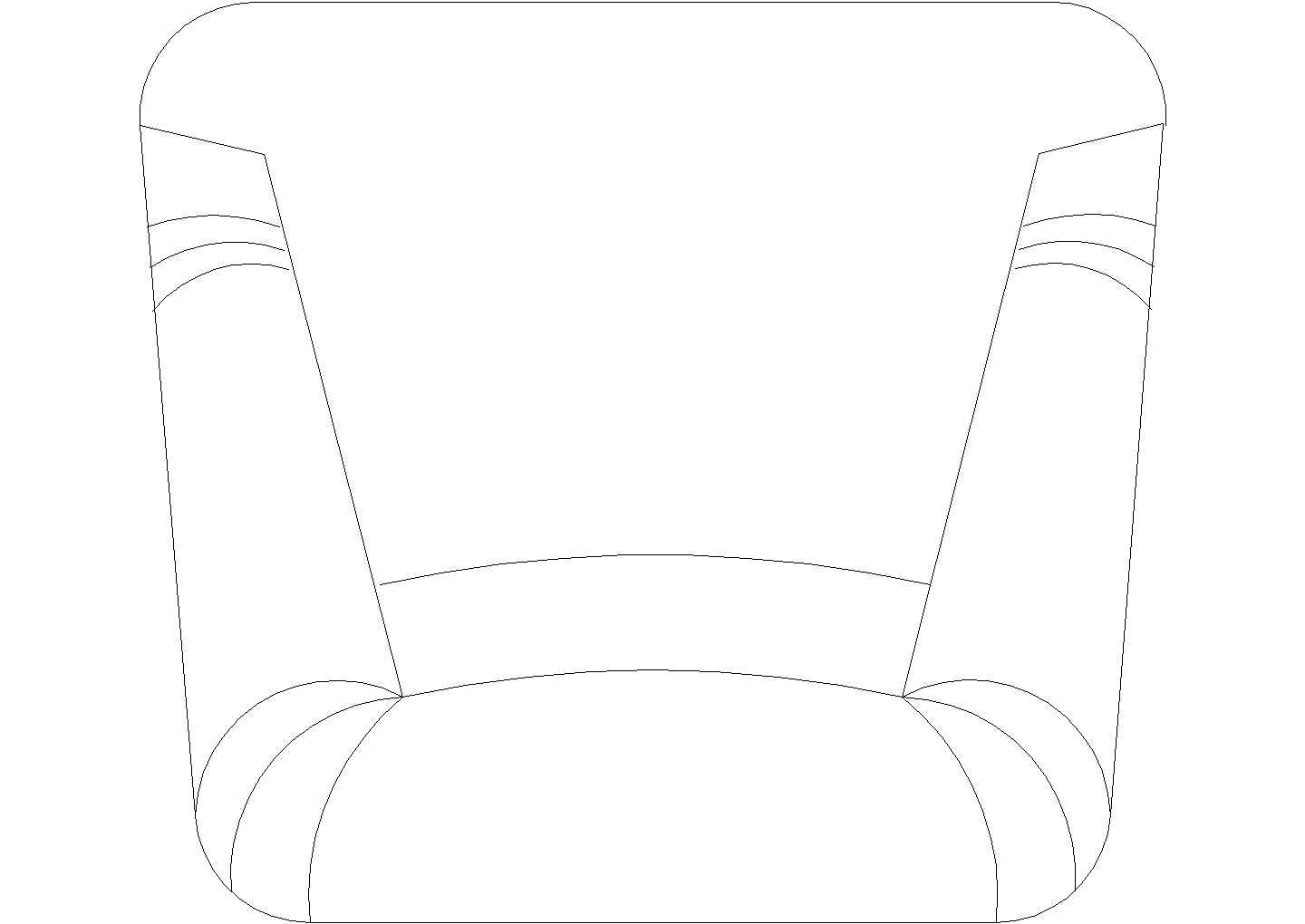 精品CAD图库-单体沙发平面