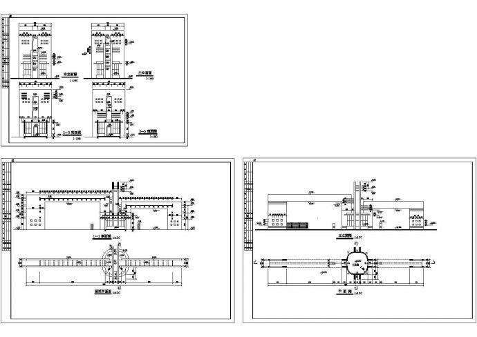 某工厂大门设计cad全套建筑施工图（含效果图）_图1