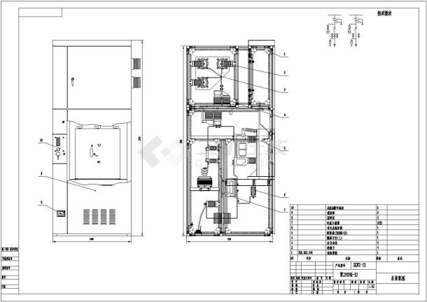 经典XGN2型高压开关柜壳体设计cad全套装配图及零部件图（含技术要求，45个cad文件）-图一