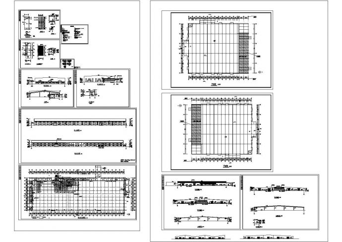 单层大型车间建筑设计cad施工图（含仓库）_图1
