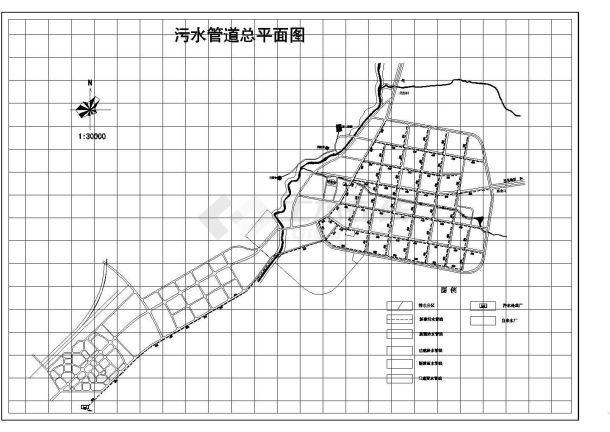 某县整体排水管网规划图-图二