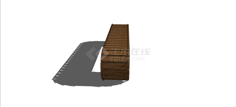 褐色铁艺石凳su模型-图二