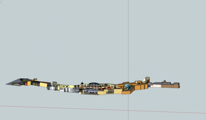蓝色港湾商业街设计方案su模型_图1