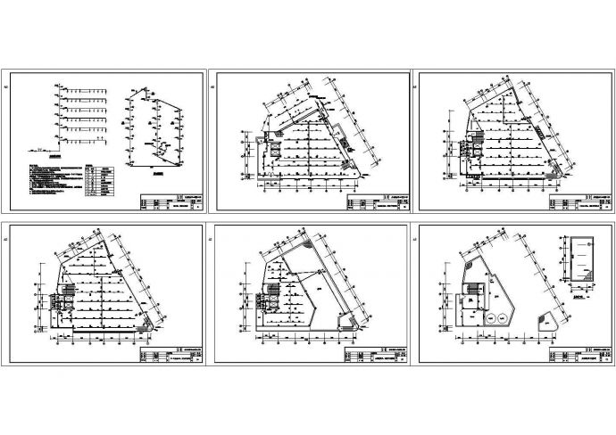 6层(类3角型)市中心医院外科整形中心消防工程消防设计施工图_图1
