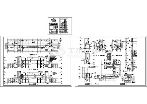 某工厂大门设计cad完整建筑施工图（标注详细）-图一