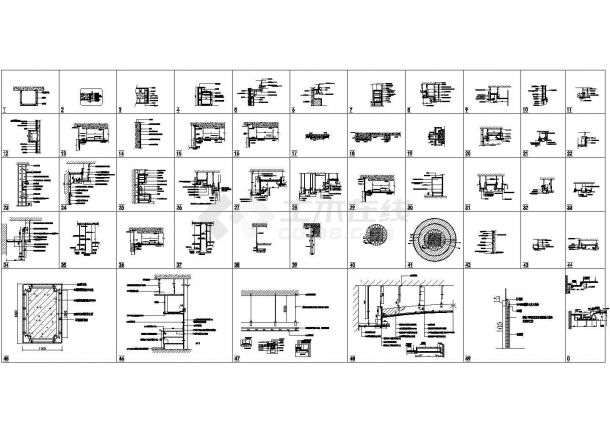 某400套装饰工程通用节点构造详图cad设计（用料+工艺做法）-图二