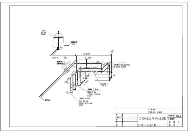 某地区最普遍的工艺冷媒水系统设计CAD 图纸-图一