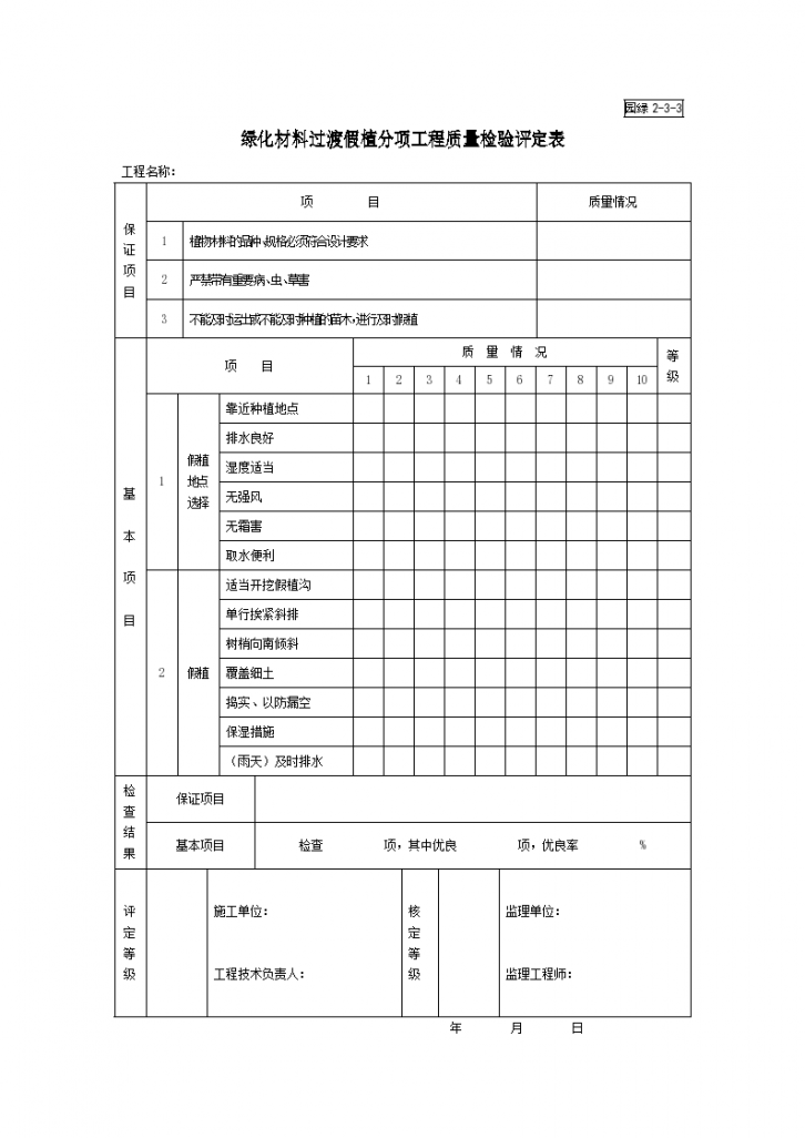 园林竣工资料园绿2-3-3-图一