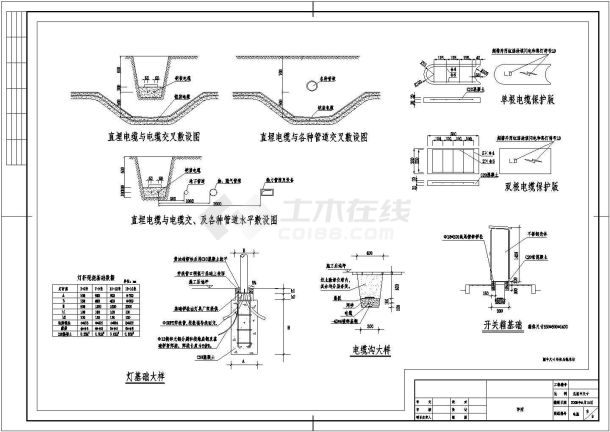 道路照明工程通用图大样-图一