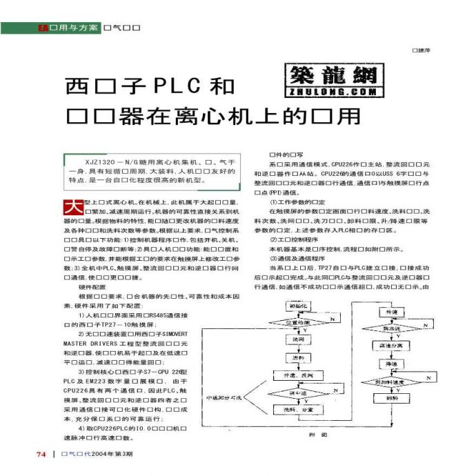 西门子PLC和变频器在离心机上的应用_图1