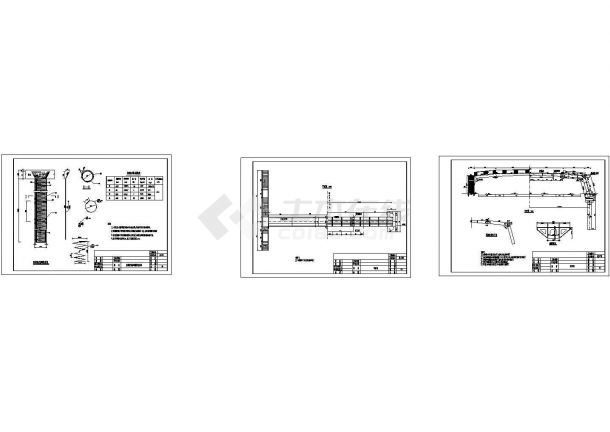 某市内纯钢结构人行天桥全套结构设计施工图纸-图二