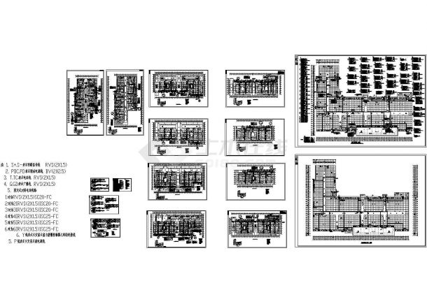 大型商场消防系统电气施工图纸CAD-图一