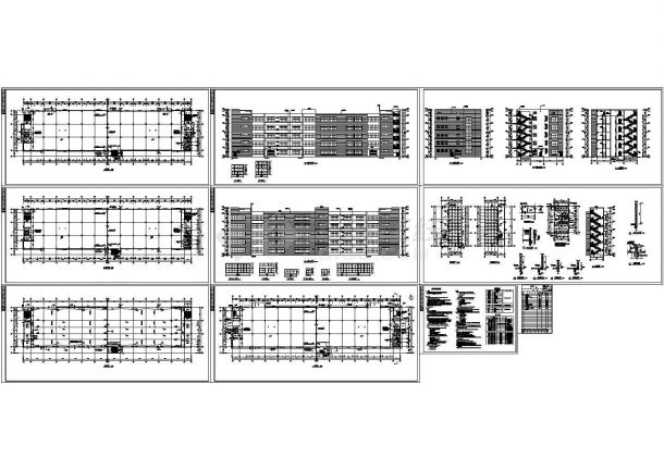 某市5层12762.44平米现代型百货公司厂房建筑施工图-图一