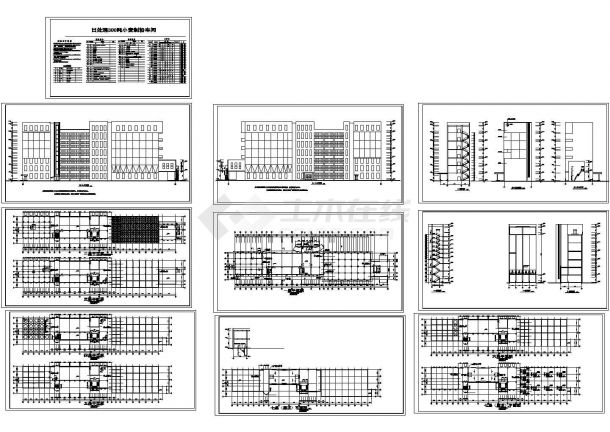 某市6层面粉制粉车间建筑设计施工图-图一