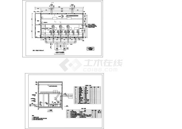 [江苏]自来水厂工艺施工设计CAD图纸-图一