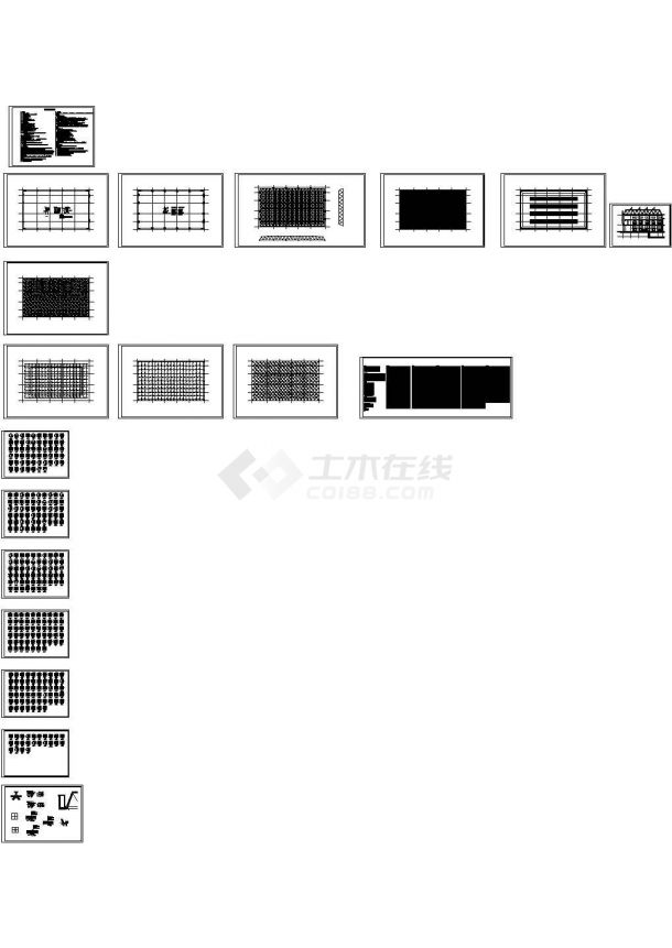 [山东]学校篮球馆钢结构屋顶网架结构设计施工图-图一