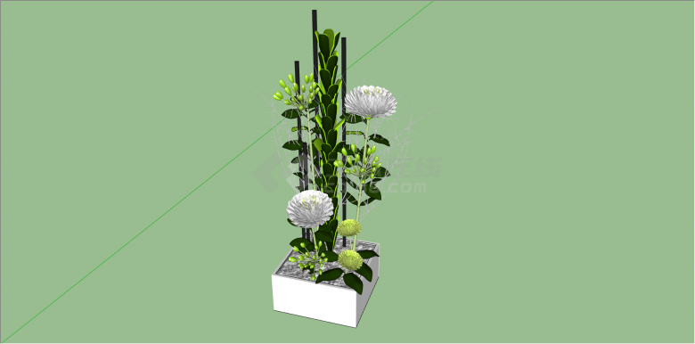 室内盆栽养殖植物su模型-图一