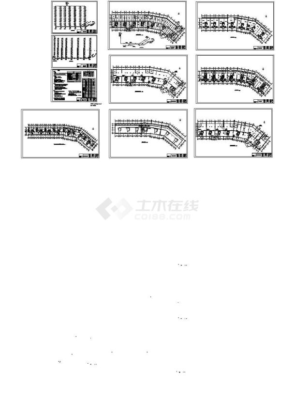 某小高层弧型商住楼7单元给排水设计施工图-图一