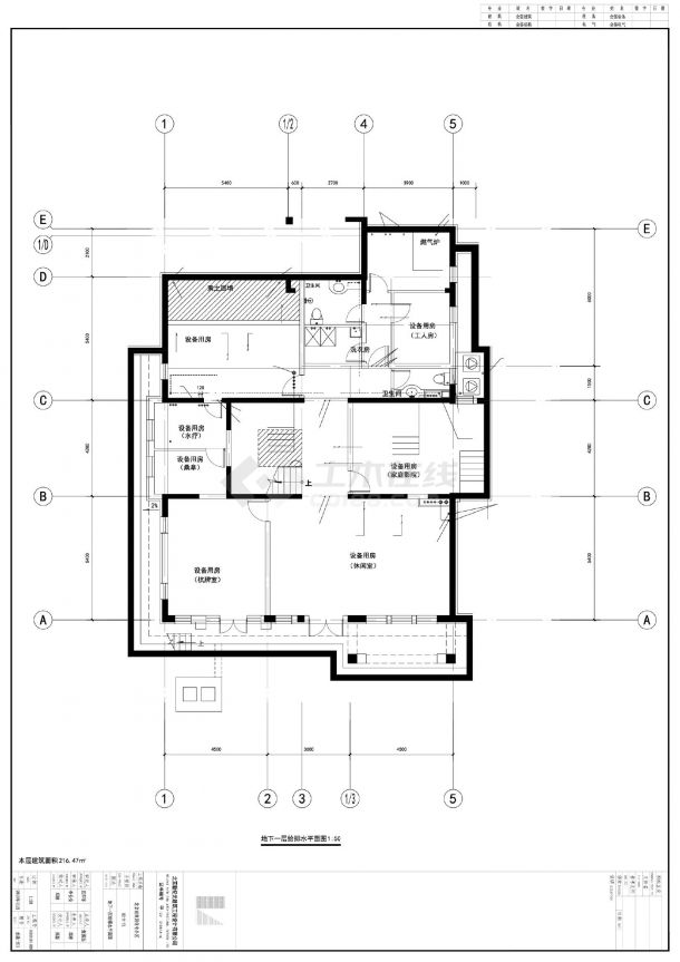 某住宅小区给排水系统施工图纸-图一