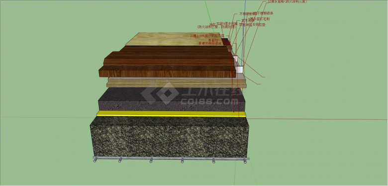木地板与地毯组合su模型-图二