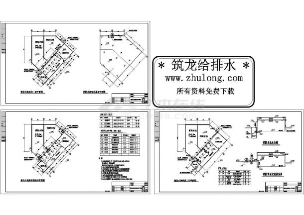 某消防水泵房详细施工CAD图-图一