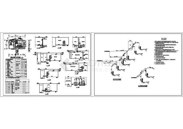 泵房设计图及地下水池cad设计图-图二