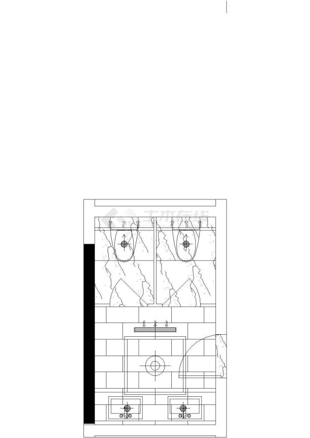 [江苏]某月子中心全套CAD施工图（ 三层，含水电设计）-图二