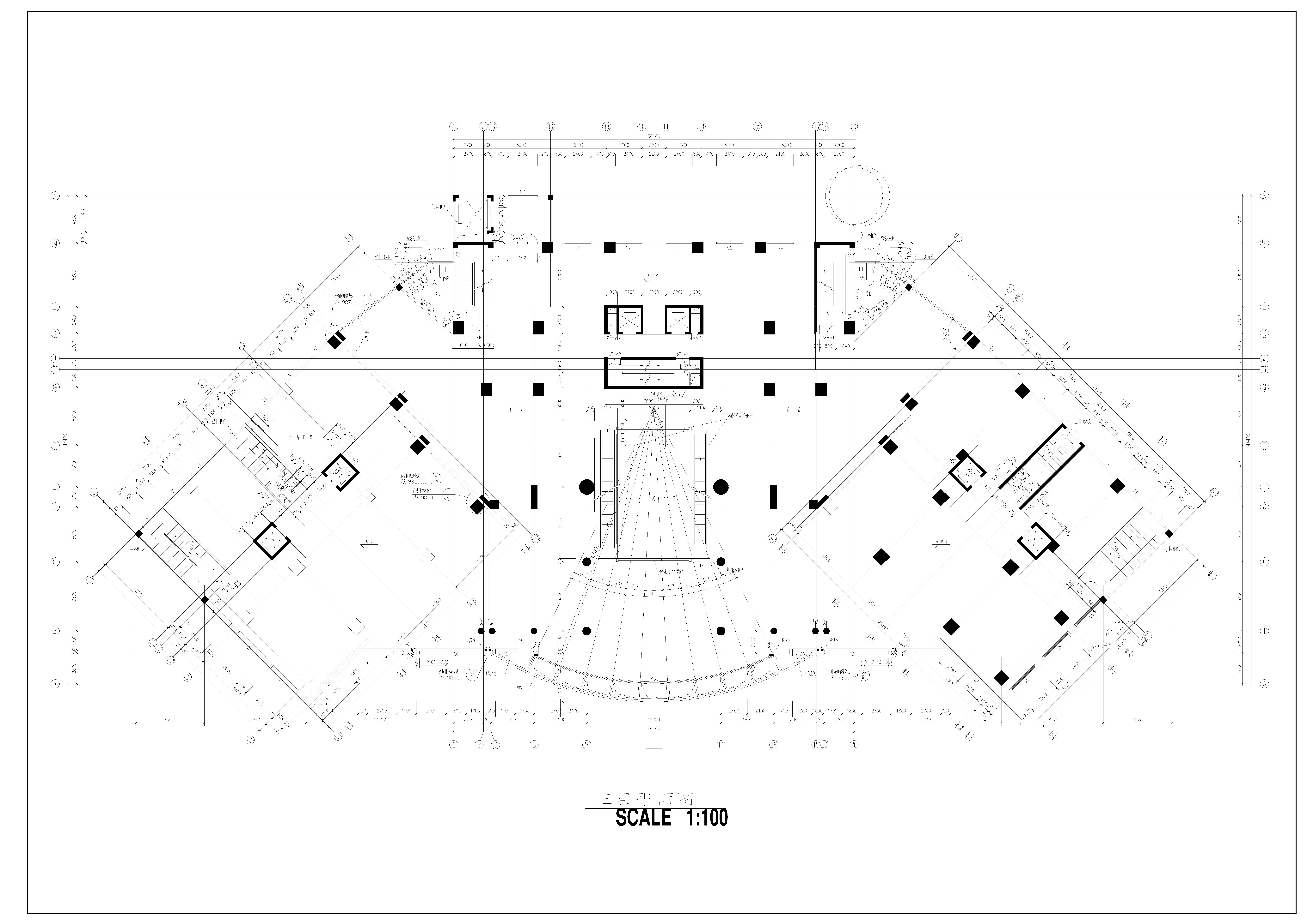 CAD海丰广场建筑平面图