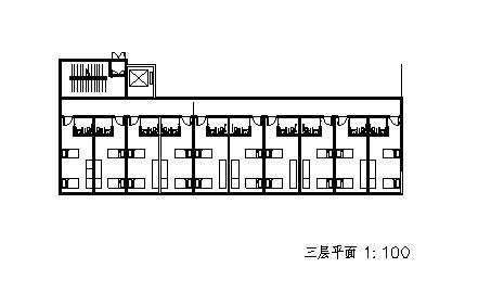 文东养老院各层平面建筑图-图二