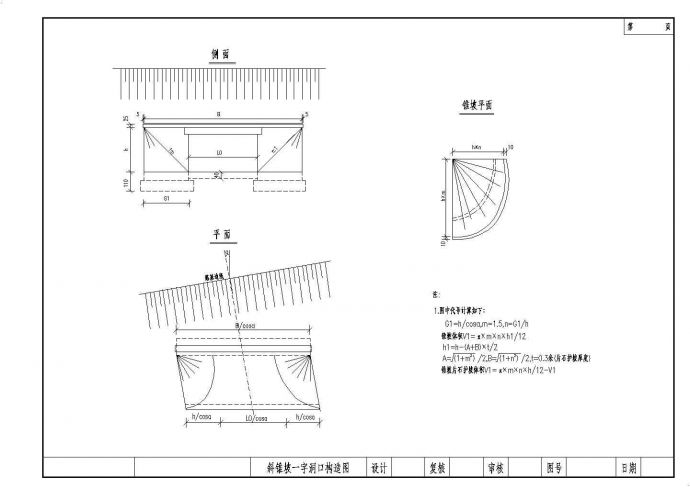 钢筋混凝土盖板涵全套设计CAD标准图，含涵台台身构造图_图1