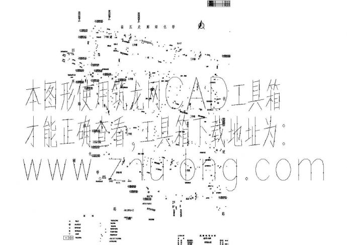 北京某住宅小区管网CAD综合图_图1