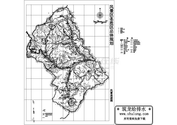 重庆某风景区给排水规划图-图一