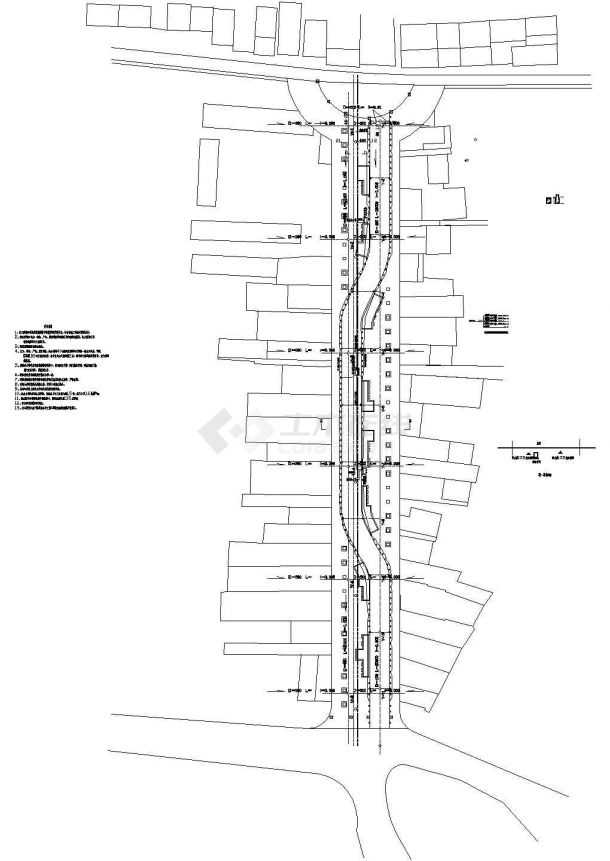 某商业街市政综合管沟CAD平面布置参考图-图二