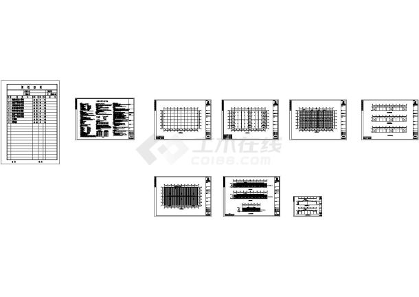 40米×75米门式刚架厂房钢结构厂房施工图（CAD，8张）-图一