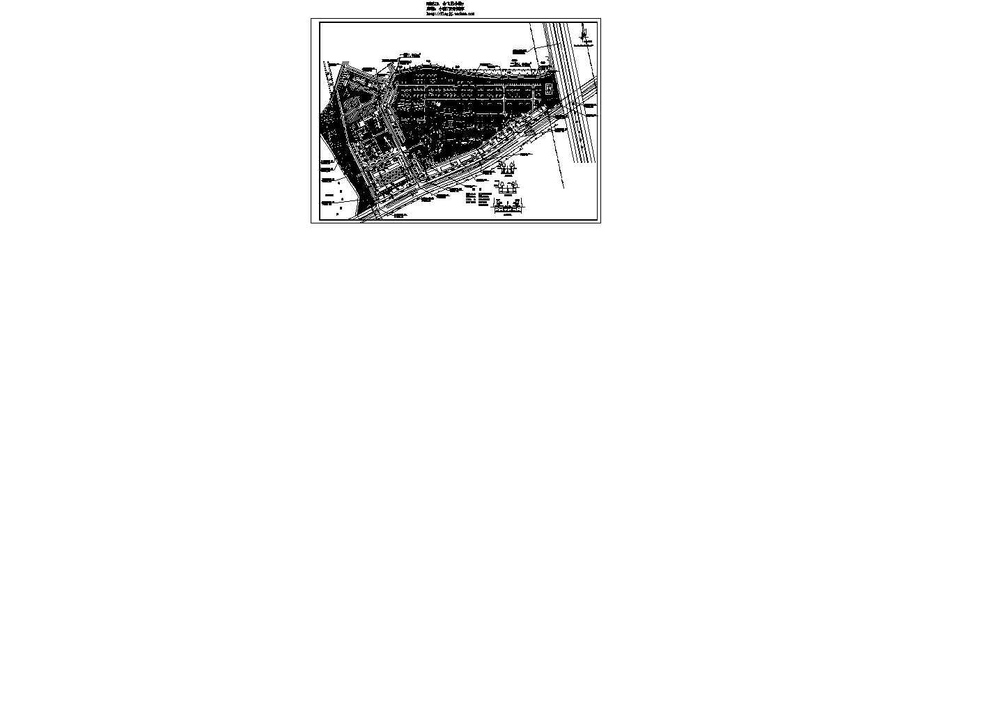某一期7.34ha+二期4.06ha小区详细规划设计cad施工总平面图（含道路断面图）