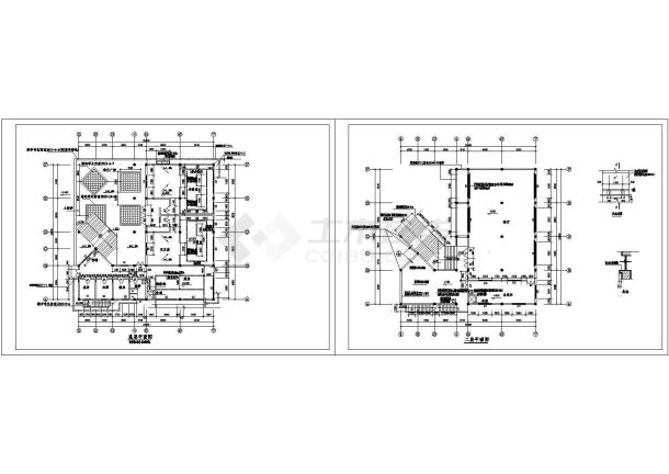 西磁食堂设计平面图cad施工图设计-图二