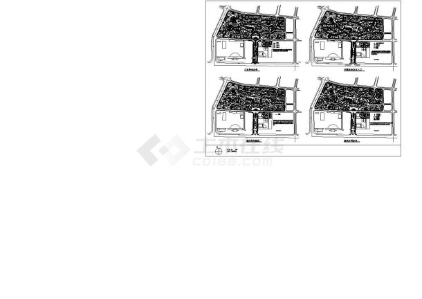 某现代高级花园住宅小区规划设计cad施工总平面图（甲级院设计）-图一