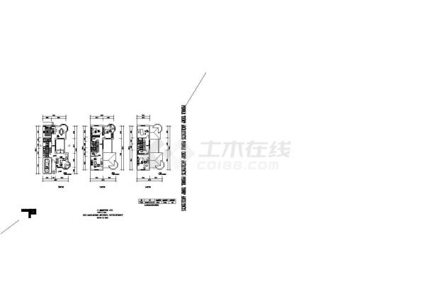 北京天地人居小区3层联排别墅建筑设计CAD施工图-图二