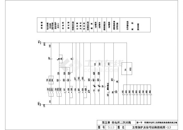 主变保护与信号回路接线图1共一张-图一