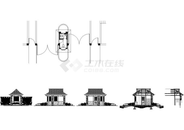 园林公建园林景观设计cad图纸大全-图二