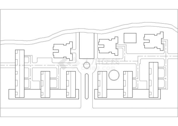 某建筑妖体环境设计cad施工平面图【含1JPG效果图】-图二