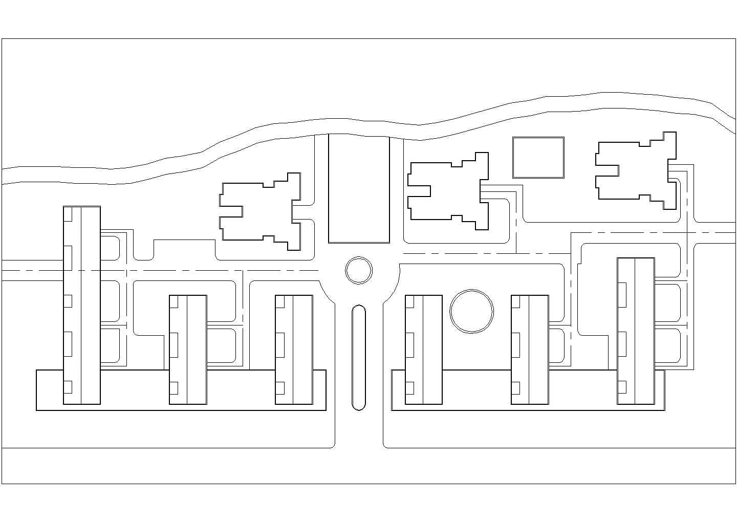 某建筑妖体环境设计cad施工平面图【含1JPG效果图】